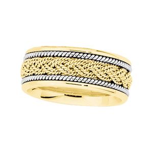 8mm Two-Tone Handwoven Comfort-Fit Band