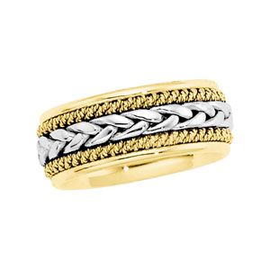 8mm Two-Tone Handwoven Comfort-Fit Band