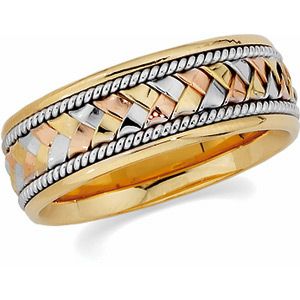 8mm Tri-Color Handwoven Comfort-Fit Band