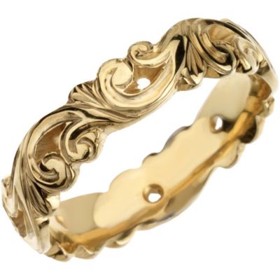 6 mm Openwork Hand-Engraved Band