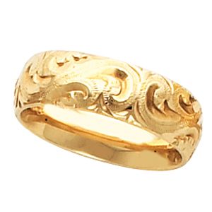 6 mm Hand-Engraved Band