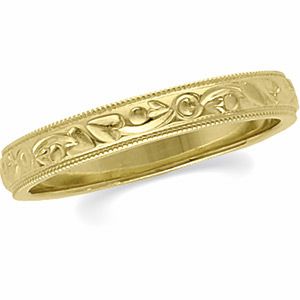 3mm Design Band with Milgrain Edge