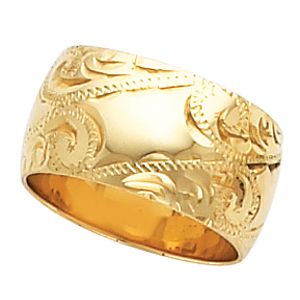 10mm Hand Engraved Band