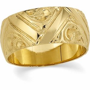 8mm Hand Engraved Band