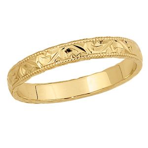 3mm Hand Engraved Band