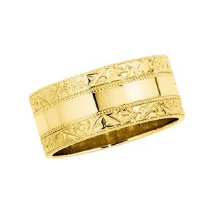 8.5mm Hand Engraved Band