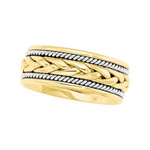 8mm Two-Tone Handwoven Comfort-Fit Band