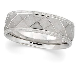 7mm Plat Comfort Fit Design Band