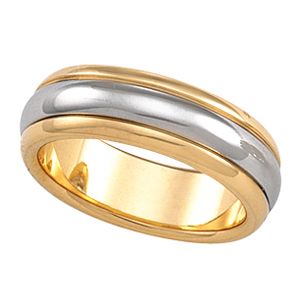 6mm Two Tone Comfort Fit Design Band