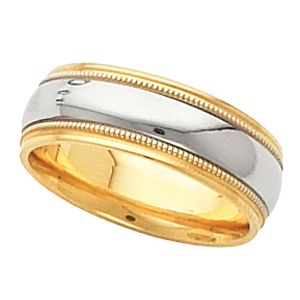 6mm Two Tone Comfort Fit Design Band
