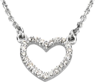 1/8 ct tw Diamond Heart Necklace