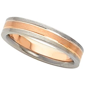 4mm Two Tone Wedding Band