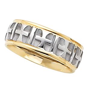 7mm Cross Pattern Comfort-Fit Band