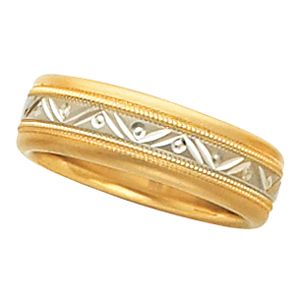 6mm Two Tone Design Band