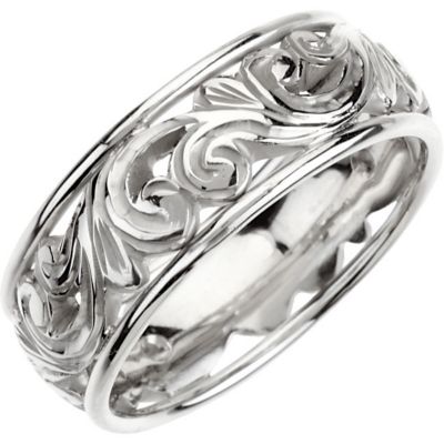 9.5 mm Openwork Hand-Engraved Band
