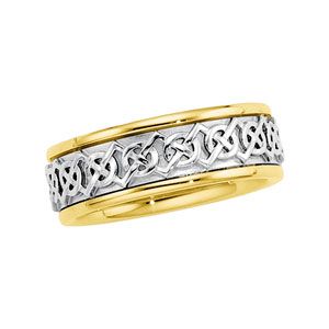 7mm Celtic-Inspired Two-Tone Band