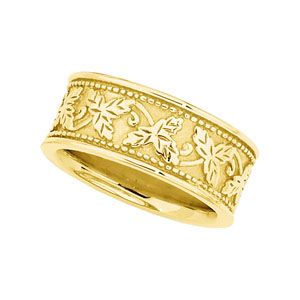 8.5mm Leaf Design Band