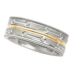 7mm Two Tone Design Band