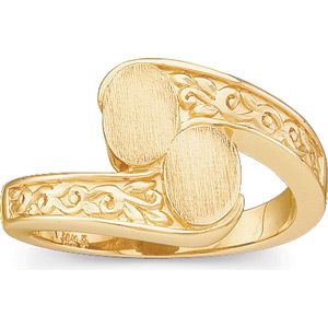 Ladies Bypass Signet Ring