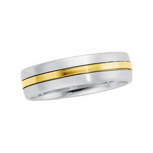 6.25mm Stainless Steel & 18KY Comfort Fit Band