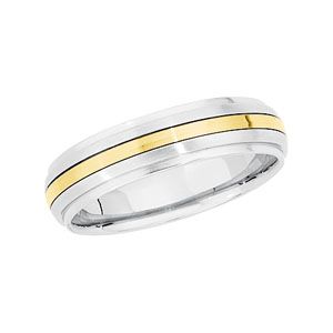 6mm Stainless Steel & 18KY Comfort-Fit Band