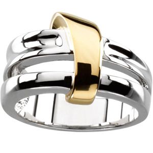 Two Tone Gold Fashion Ring