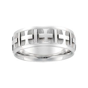 7mm Cross Pattern Comfort-Fit Band