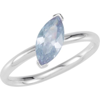 Stackable Lavendar CZ Ring