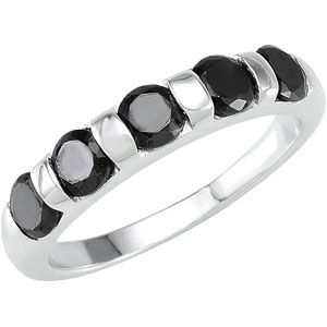 Stackable Black CZ Ring