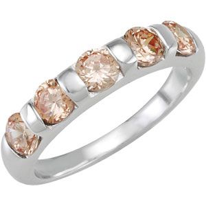 Stackable Champagne CZ Ring