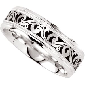 7.0mm Comfort Fit Enamel Duo Band