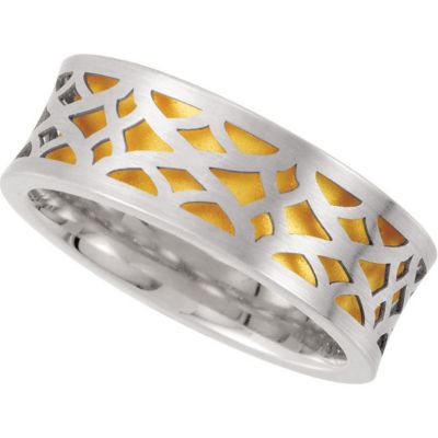 8.0mm Laser Pierced Ladies or Gents Wedding Band