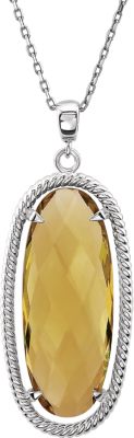 Oval Dangle Pendant or Necklace