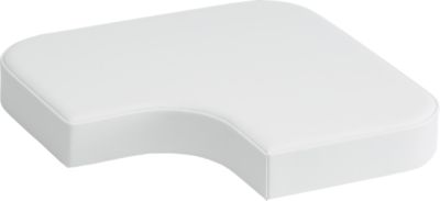 White Leatherette Round Corner Platform