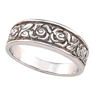 6mm Floral Design Band
