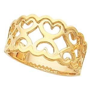 Heart Motif Fashion Band