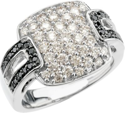 1 1/4 ct tw Black & White Diamond Ring