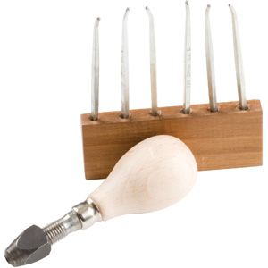 Oval Milgrain Tool Set w/Handle