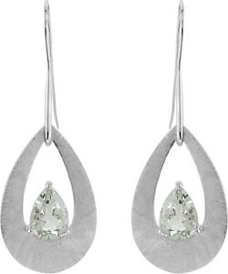 Genuine Green Quartz Earrings 