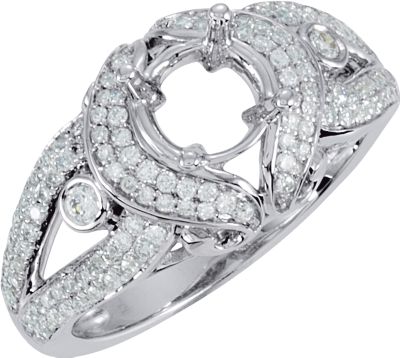 Semi-Mount Engagement Ring with Split Shank