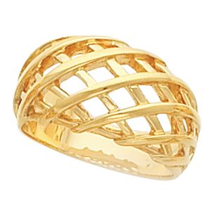 11mm Latticework Dome Ring