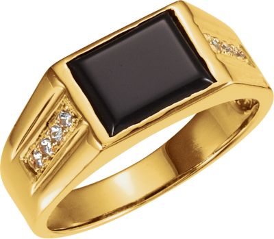 Men's Ring Mounting for Cushion Onyx