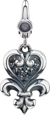 Black CZ Heart Charm