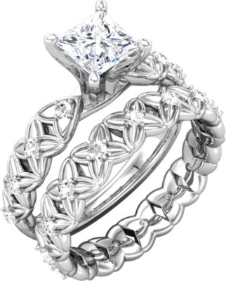Sculptural-Inspired Engagement Ring Base or Eternity Band
