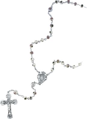 White Cloisonne Rosary