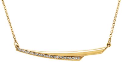14kt Yellow .08 CTW Diamond 17.5" Necklace