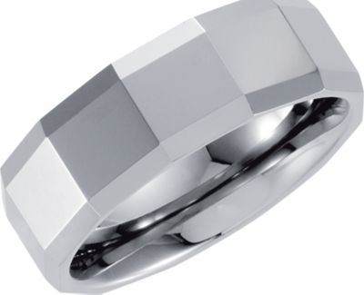 Dura Tungsten&reg; Faceted Beveled Band