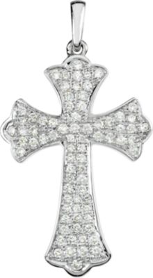1/2 ct tw Diamond Micro Pave Cross