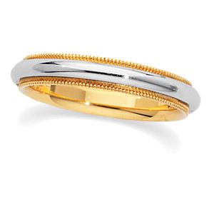 3.5mm Two-Tone Comfort-Fit Milgrain Band