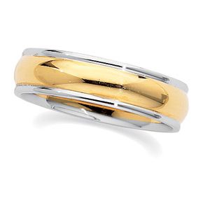 6mm 18KY and Platinum Comfort-Fit Band